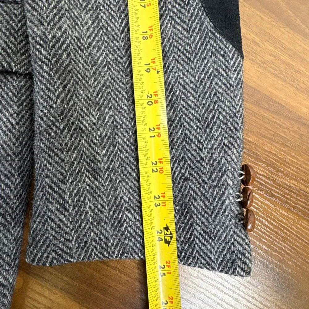 Andhurst‎ Harris Tweed Blazer Jacket Herringbone Scottish Wool Elbow Patches 41R
